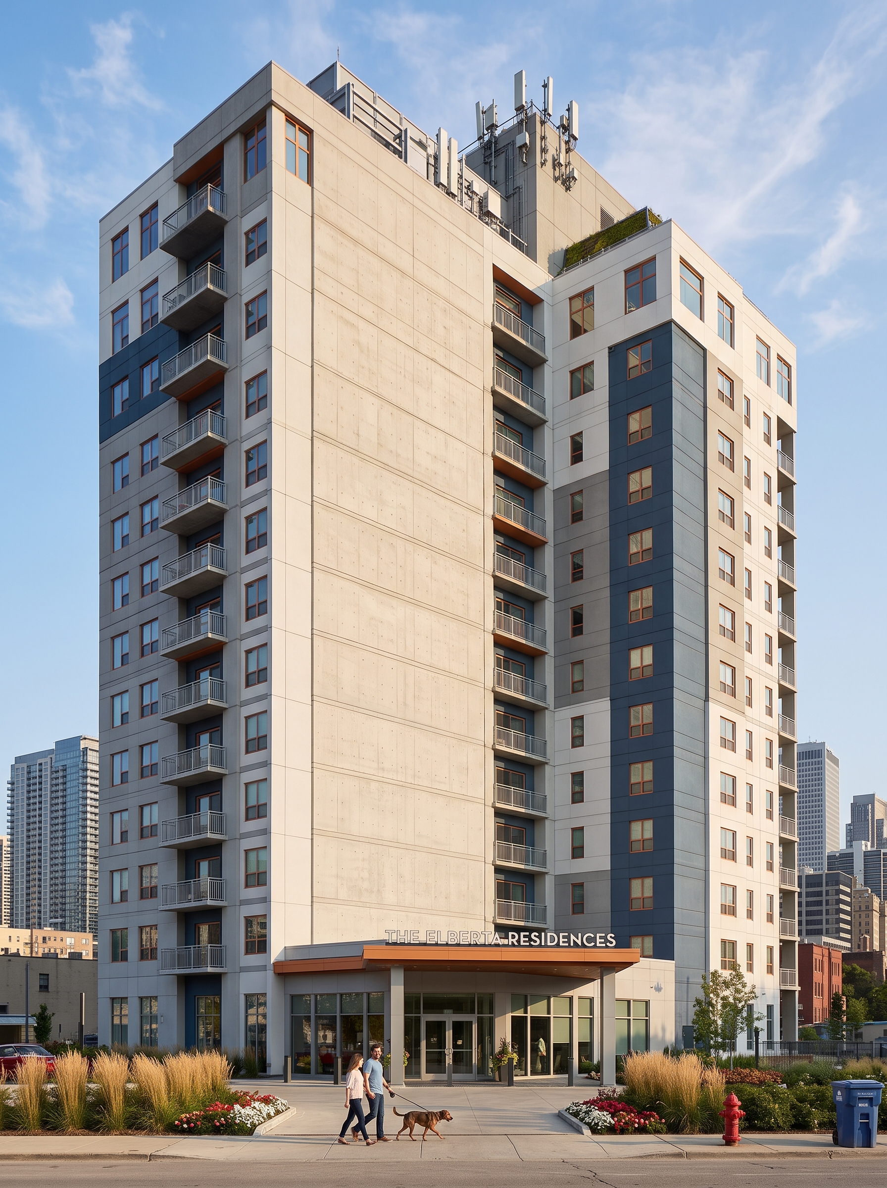 Illustrative multi-family residential building complex
